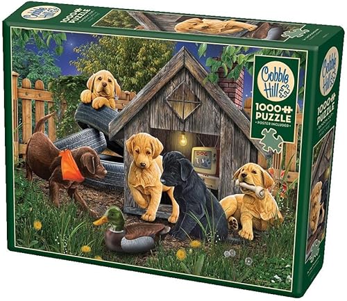 Miniatura 2 de Cobble Hill - Rompecabezas de 1000 piezas, en la casa del perro, póster de muestra incluido