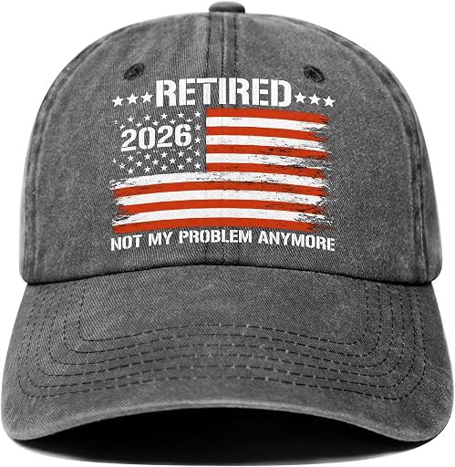 Retirement Gifts for Men Woman, Retirement Hats 2026, Cool Retired Gift - Adjustable Embroidery Baseball Cap