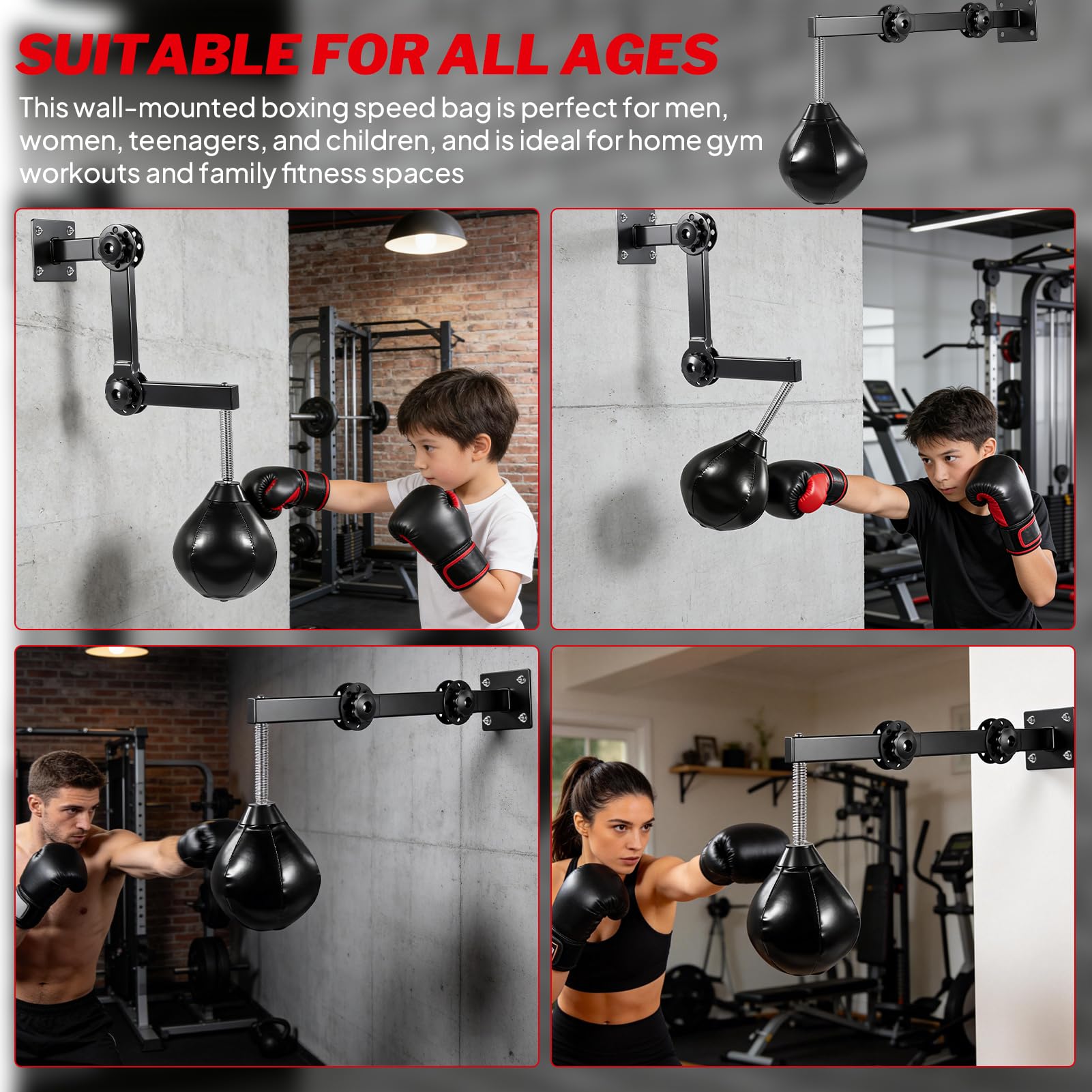Palla Veloce Boxe, Palla da Boxe Regolabile in Altezza a Cinque Livelli, Punching Ball per Allenamento di Velocità MMA e Fitness
