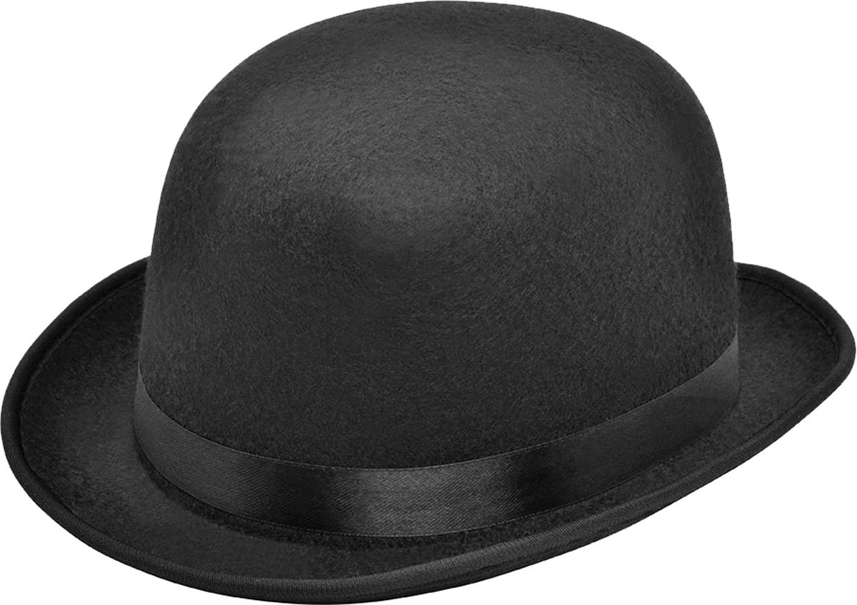 Bristol Novelty Black Adult Fancy Club Party Accessory Disco Style Bowler Felt Hat Small Uk