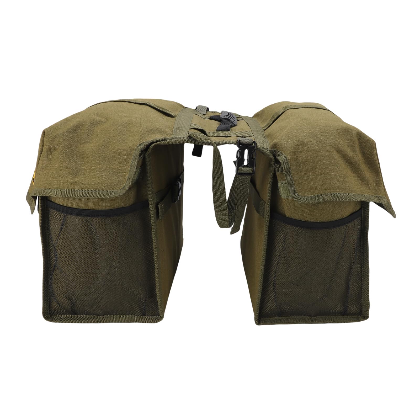 AMONIDA Borsa Doppia per Sedile Bici, Borsa Portaoggetti Posteriore in Tela Impermeabile di Grande capacità, Custodia per Ciclismo con Strisce Riflettenti, Ideale per Accessori da Bicicletta (30L)