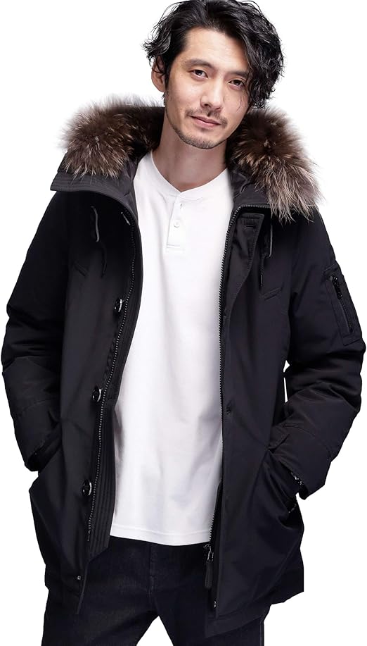 Amazon ナノユニバース 西川ダウン ｈｙｂｒｉｄ ｅａｓｔアークティック メンズ S ブラック コート ジャケット 通販