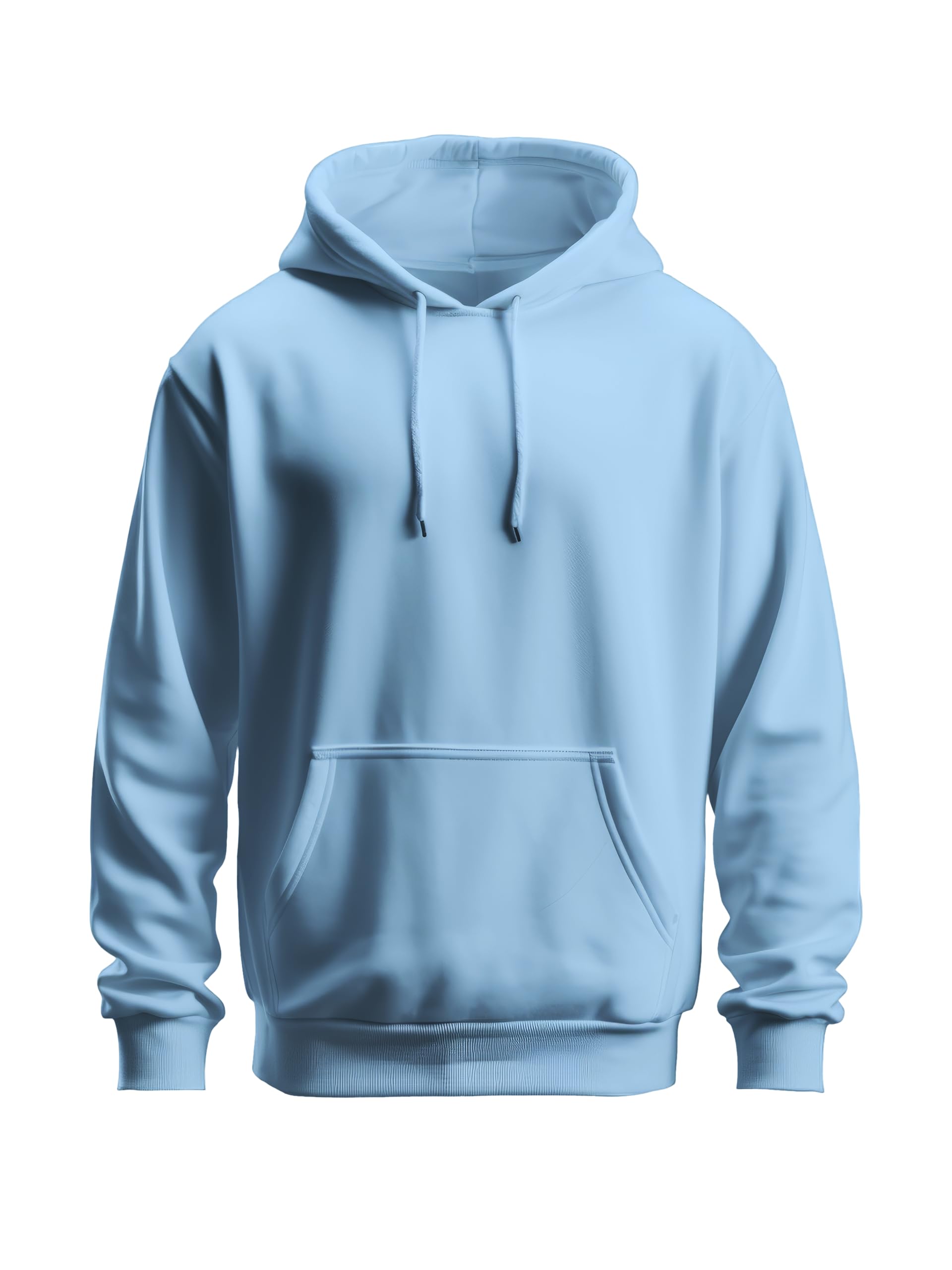 koverify Cotton Blend Plain Relaxed Fit Full Sleeves Hooded Winter wear Hoodies for Men-picture-19