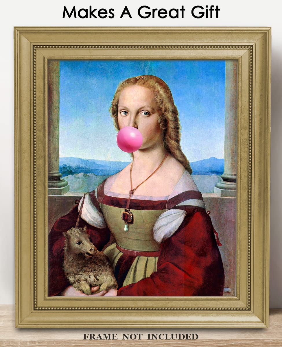 絵画 bubble gum Bubblegum Portrait | Pink Bubblegum Canvas | Mineheart Art