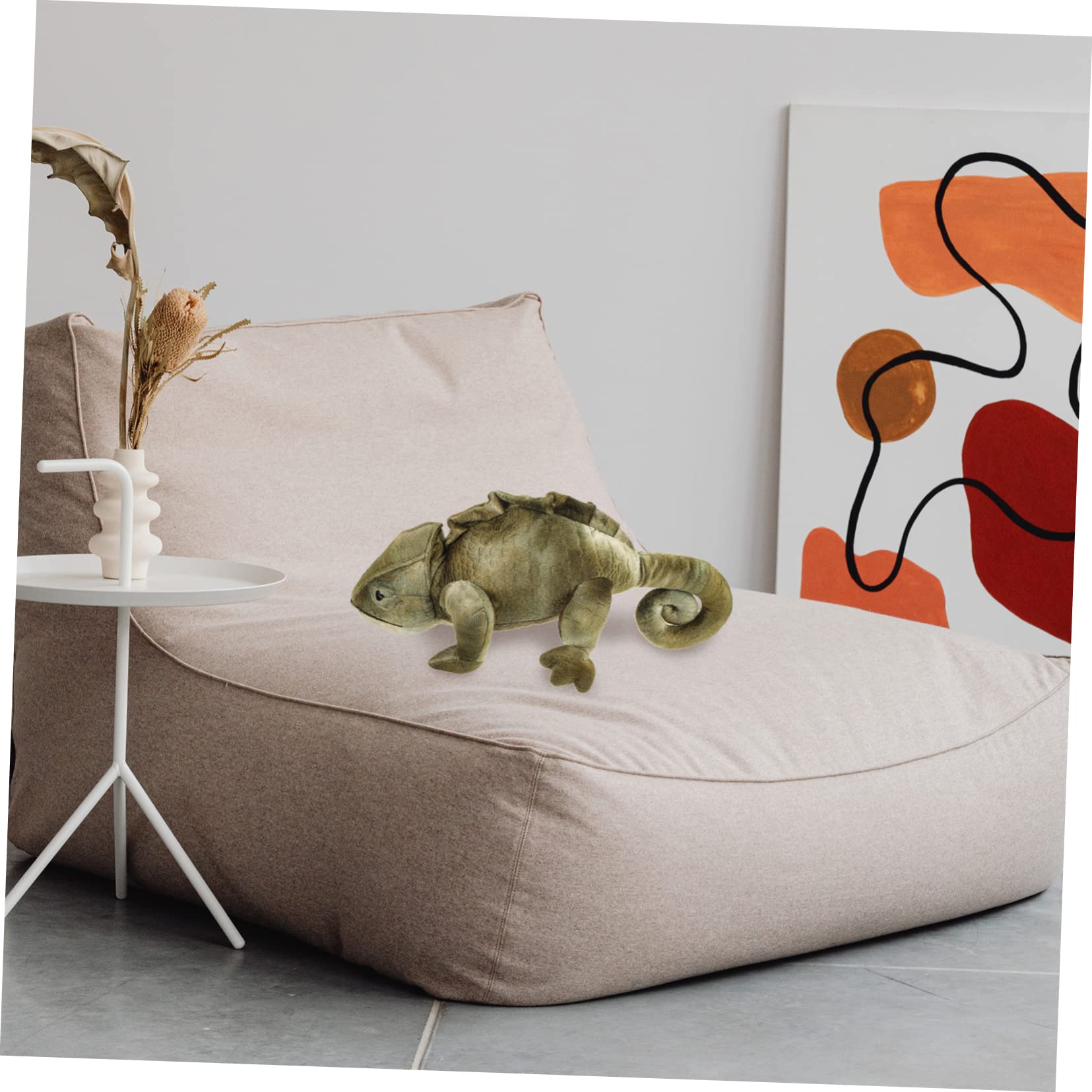 Juguete de Peluche Lagarto Camaleón Verde 1 Pieza de Felpa