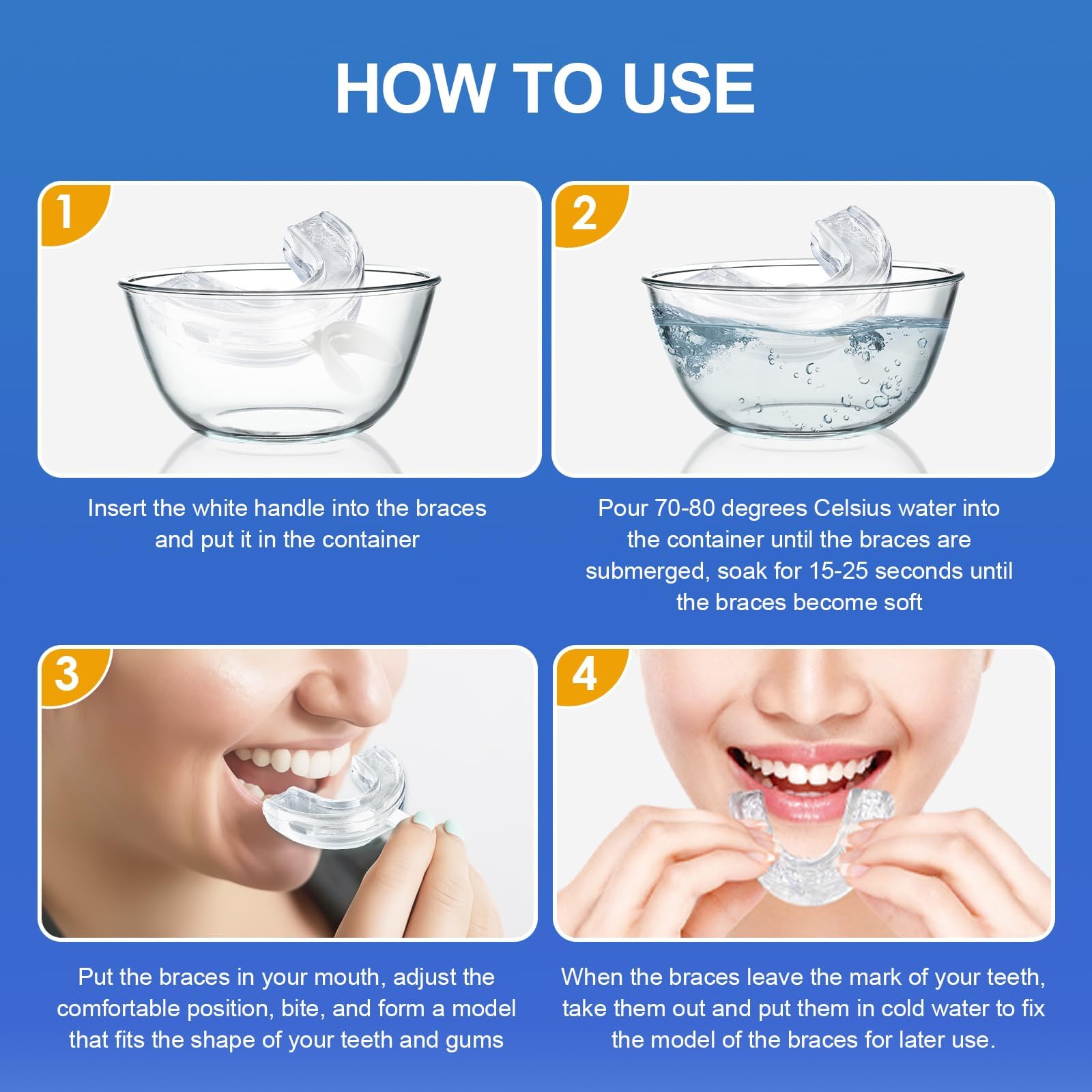 Férula Dental Antironquidos para Dormir Reutilizable para Hombres y Mujeres