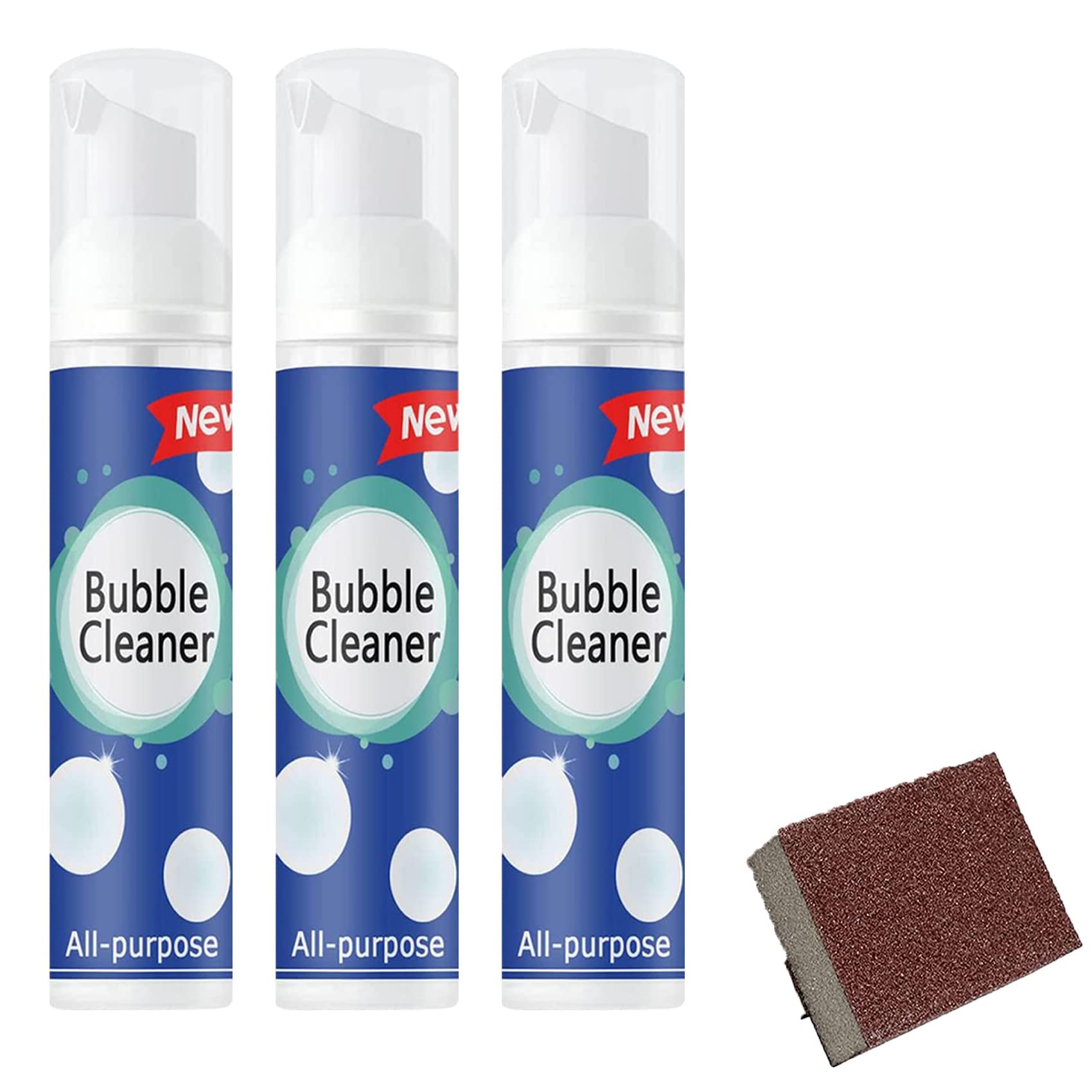 IVILA Bubble Cleaner, All-Purpose Bubble Cleaner, M.O.F Chef Cleaner Powder, Bubble Cleaner All Purpose Stain Remover, Kitchen Bubble Cleaner Spray, Rinse Free Cleaning Spray (3pcs)