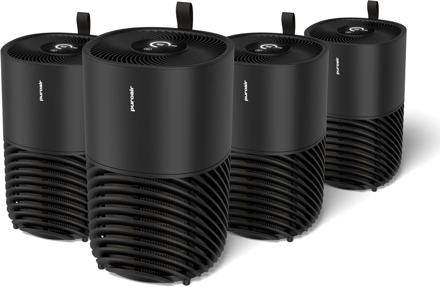 PuroAir 130i HEPA Air Purifiers for Home Pets - Covers Up To 600 Sq Ft - Filters Up To 99.9% of Pollutants, Smoke, Pollen, Dust - Quiet HEPA Air Filter - Air Purifiers for Bedroom (4 Pack)