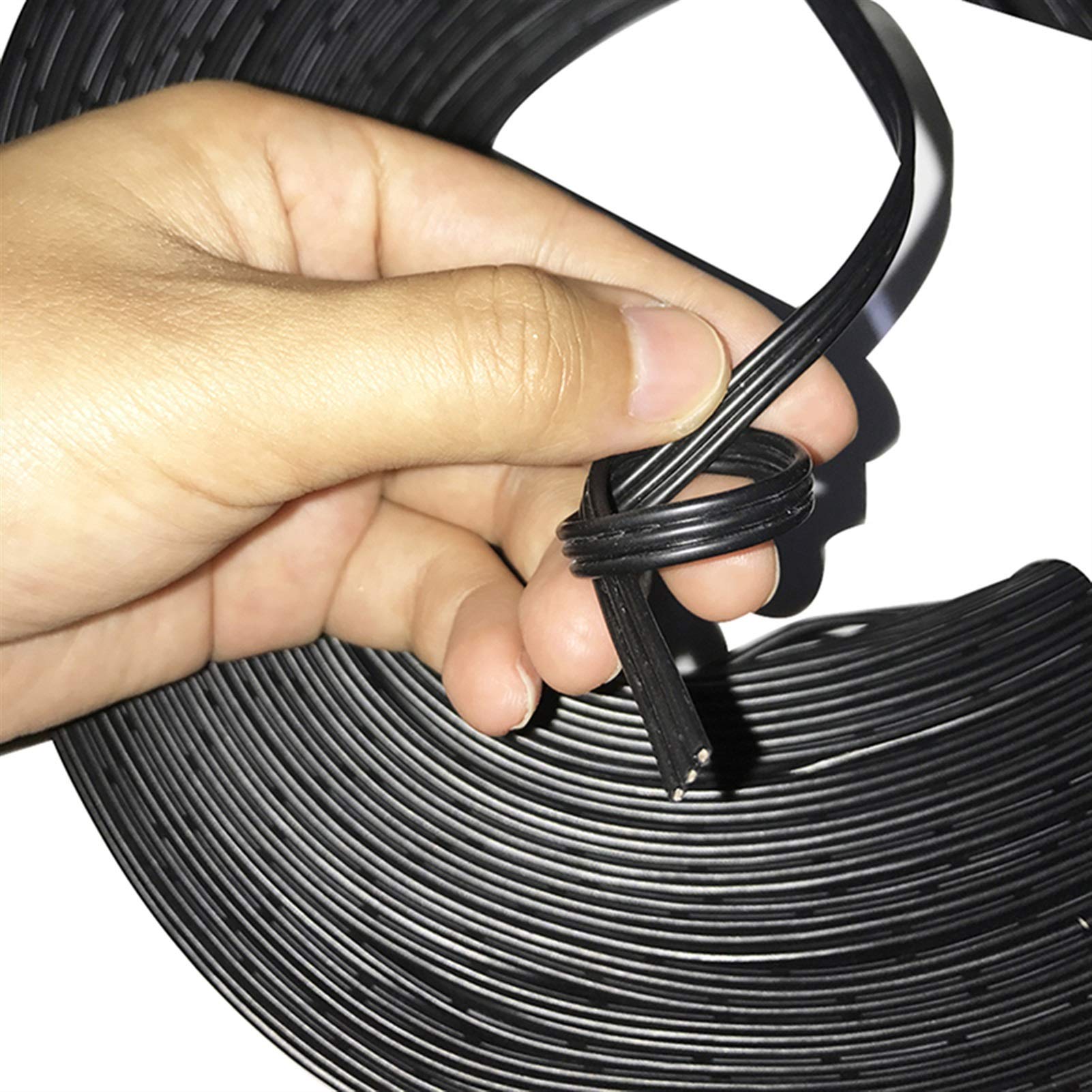 Cable de cobre Línea silicona Flexible 3P 3 núcleos, 20AWG 26AWG 28AWG 30AWG, paralelo estañado blanco y negro, línea prueba 5M/20M(20awg 3pin,20m)