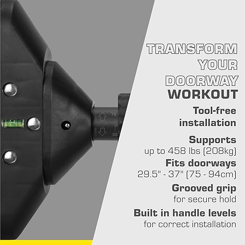 Miniatura 6 de Barra de dominadas para puerta  Barra de dominadas para marco de puerta  Barras de entrenamiento de fuerza  Barras de ejercicio portátiles