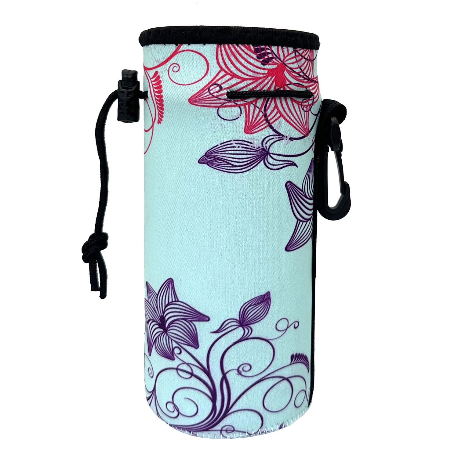 KOSTOO 16-18oz Neoprene Water Bottle Sleeves, Insulators Beverage Bottle Can Covers Beer Coolers Holder Non-Slip Coolier Tumbler for Outdoor Activities (Lily Flower)