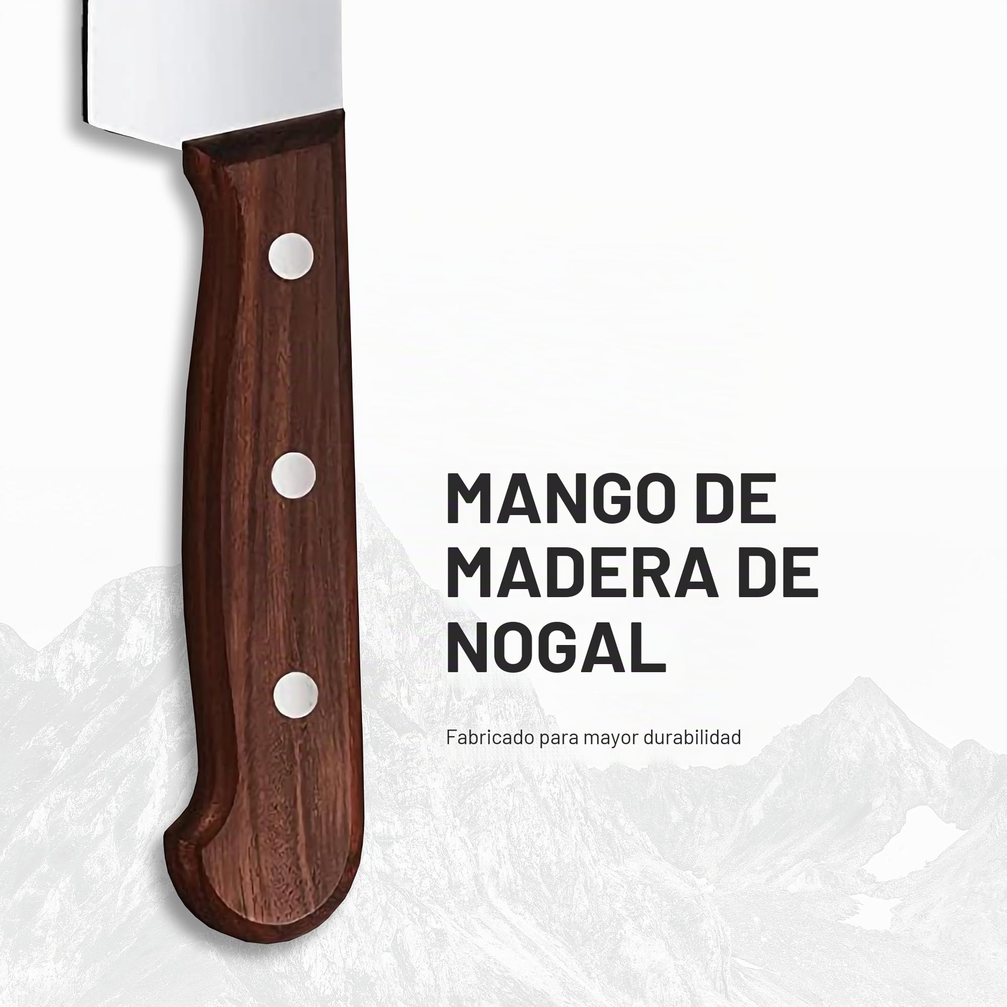 Victorinox Wood, cuchillo profesional para trinchar, hoja extra afilada, afilado recto, 22 cm, elegante mango de madera, acero inoxidable, marrón