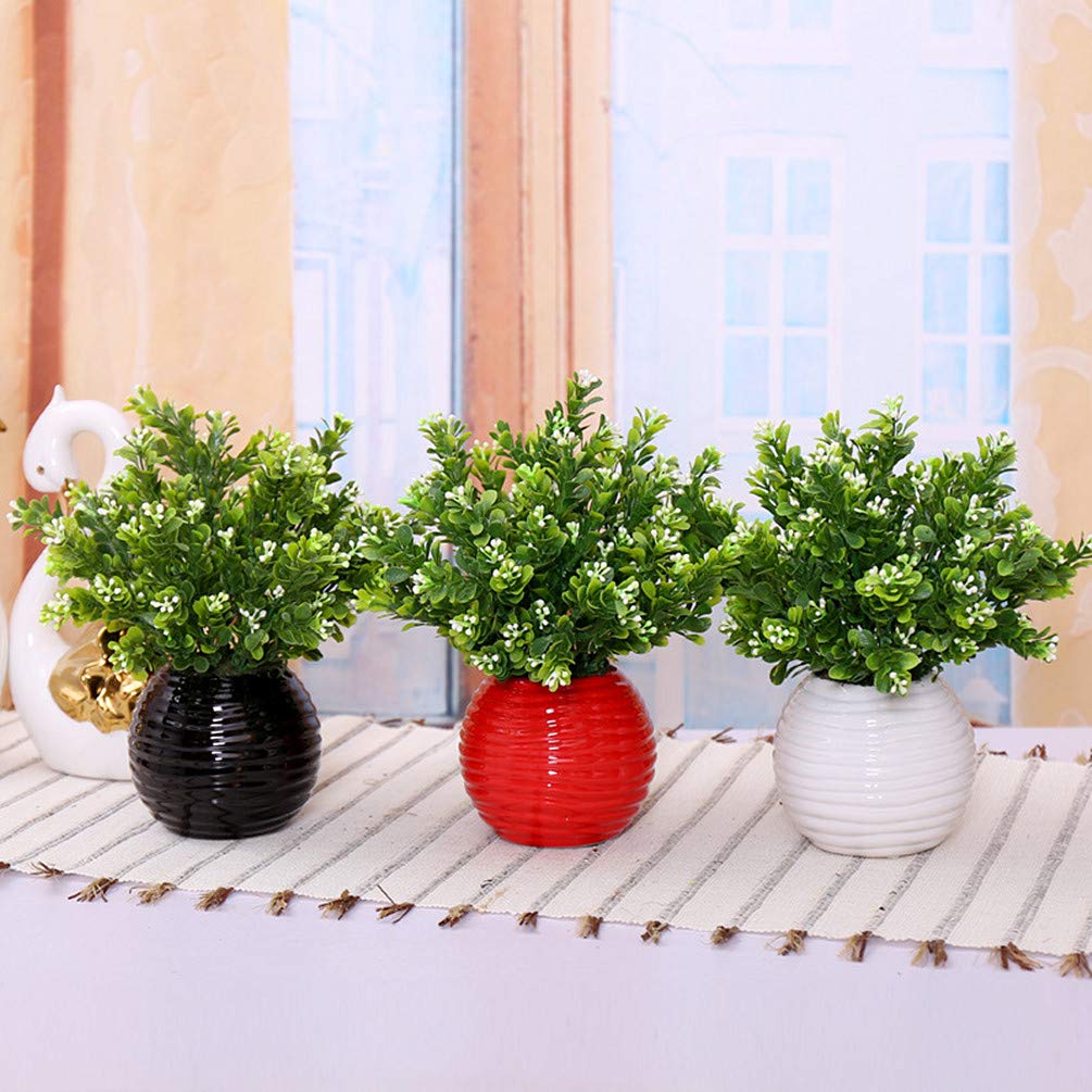 Cattree Künstliche Tulpen, 10 künstliche Blumen, echte Haptik, Kunstpflanzen für Hochzeit, Braut, Brautjungfer, Blumensträuße Garten, Zuhause, Büro, Hotel, Party, Dekoration 6 pcs Bean Shrubs 6pcs