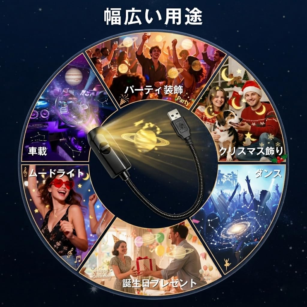 Amazon.co.jp: 【2026 新設計】星空ライト USB星空プロジェクション
