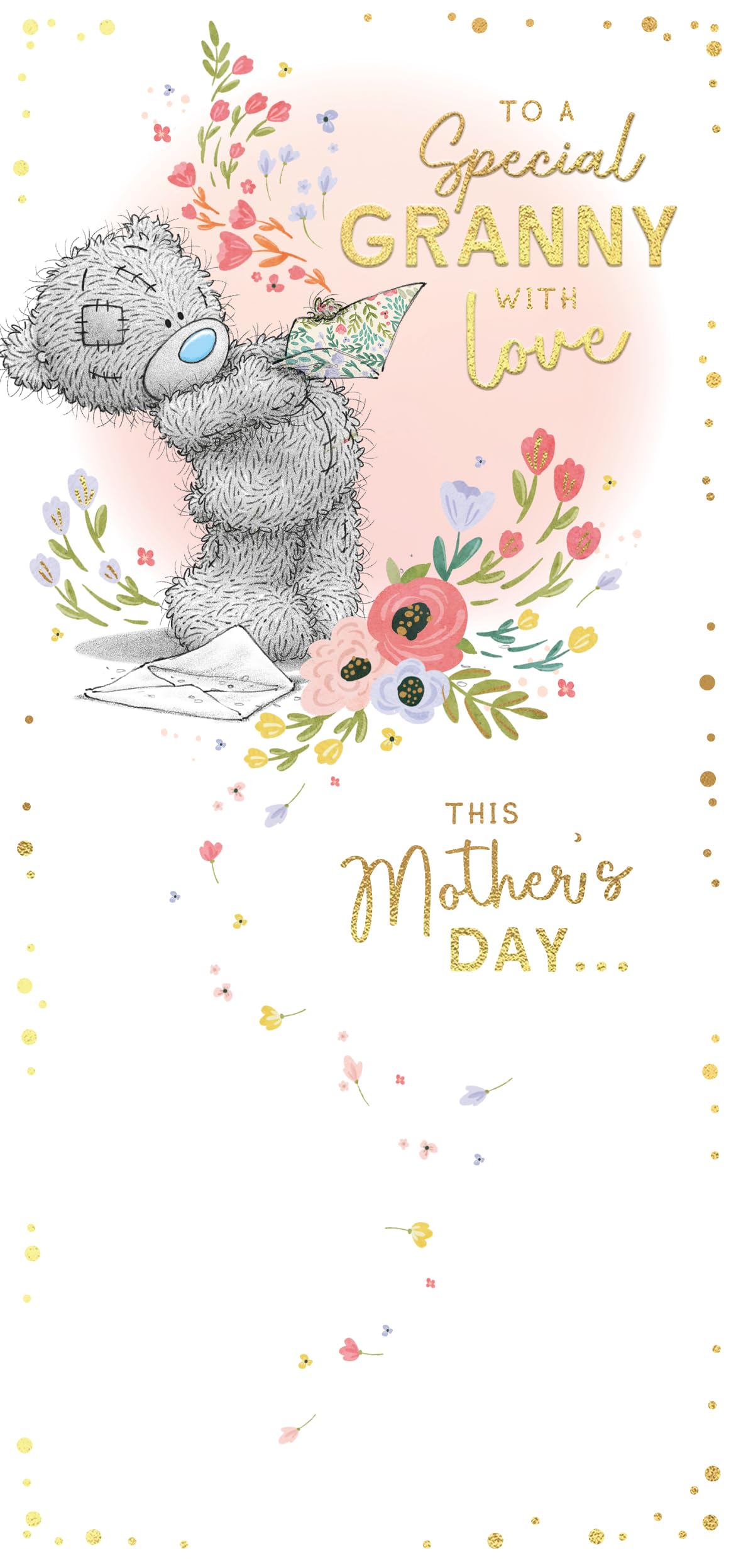 Me to You Tatty Teddy 'To a special Granny with love' Mother's Day Card 4 x 8" - Official Collection