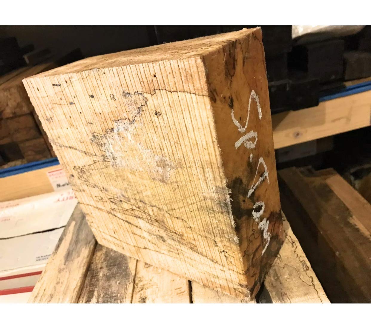 Spalted Tamarind 8x8x3 Hardwood Bowl Blank Woodturning Lumber Knife Scales Pool Cues