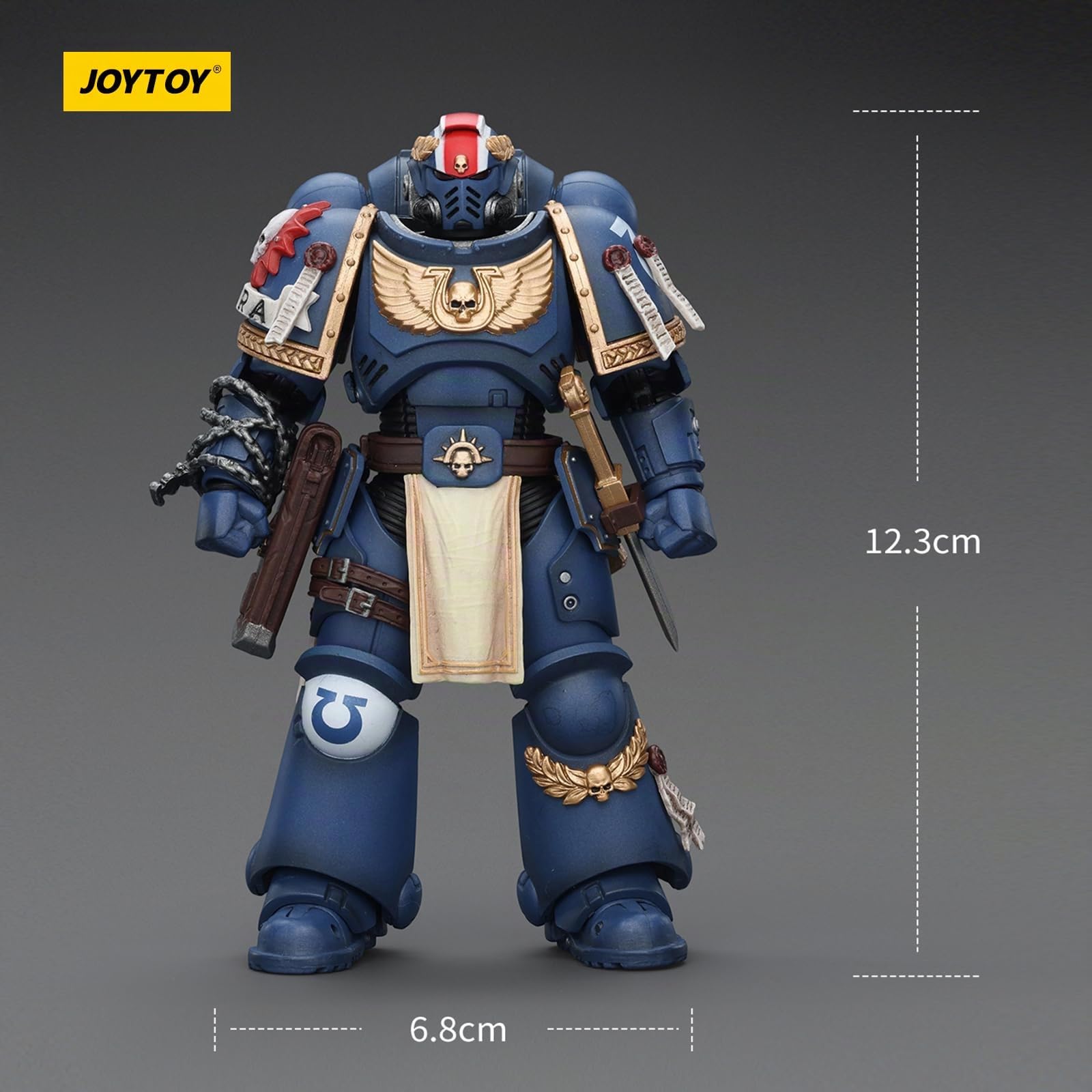 JOYTOY Warhammer 40k Ultramarines Titus con Laurels of Victory 1/18 Figura de acción Colecciona y muestra modelo