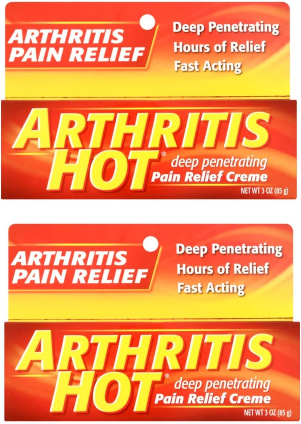 Arthritis Hot Pain Relief Creme 3 oz (Pack of 2)