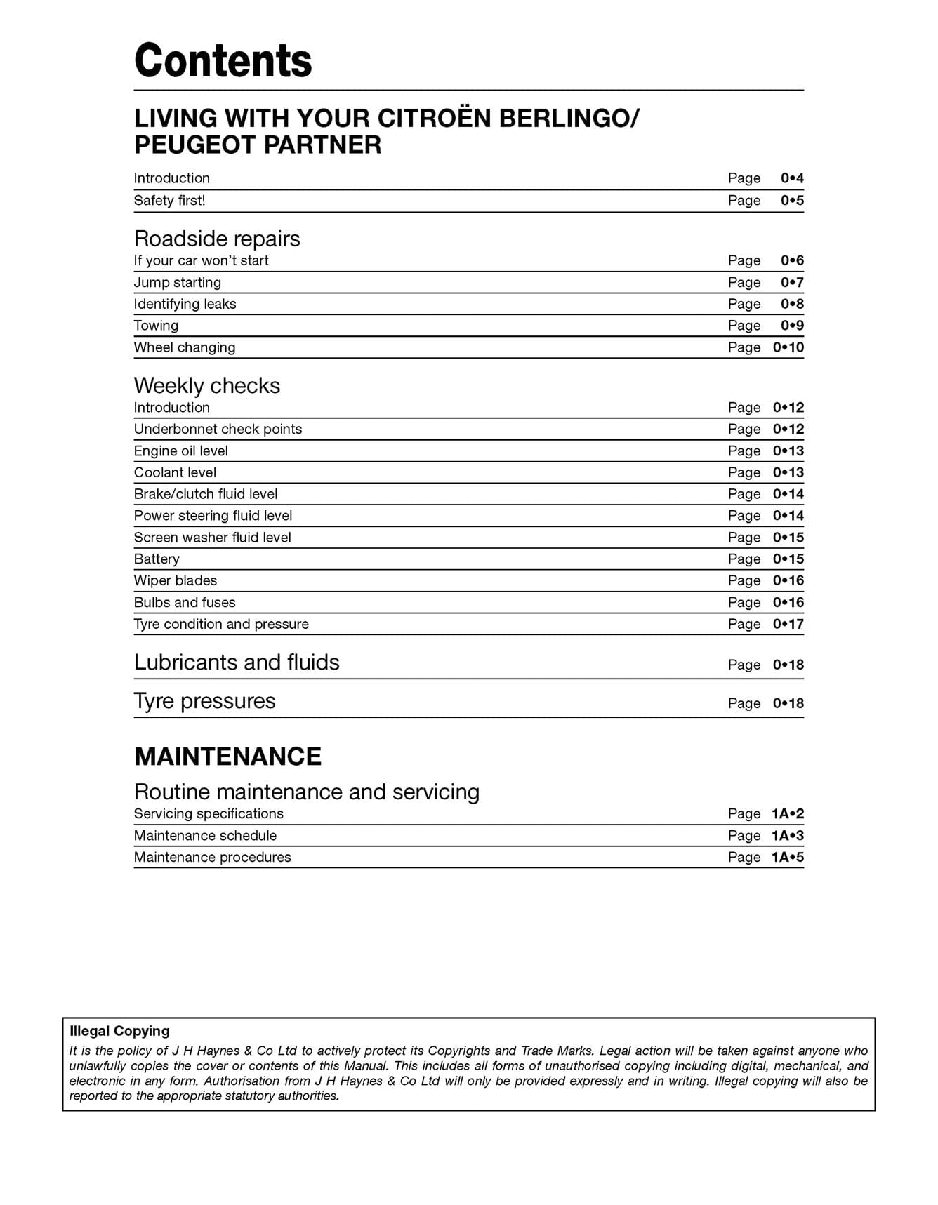 Citroen Berlingo & Peugeot Partner Diesel (June 08 - 16) 08 to 16 Haynes Repair Manual