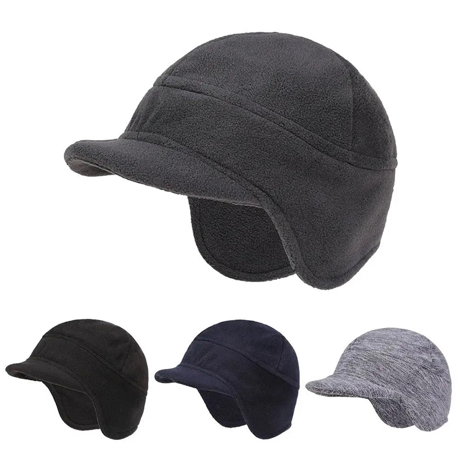 Cappello di peluche spesso e caldo Berretto da ciclismo Uomo Donna invernale Copri orecchio esterno antivento for protezione for le orecchie Berretti lavorati a maglia Per Il Ciclismo