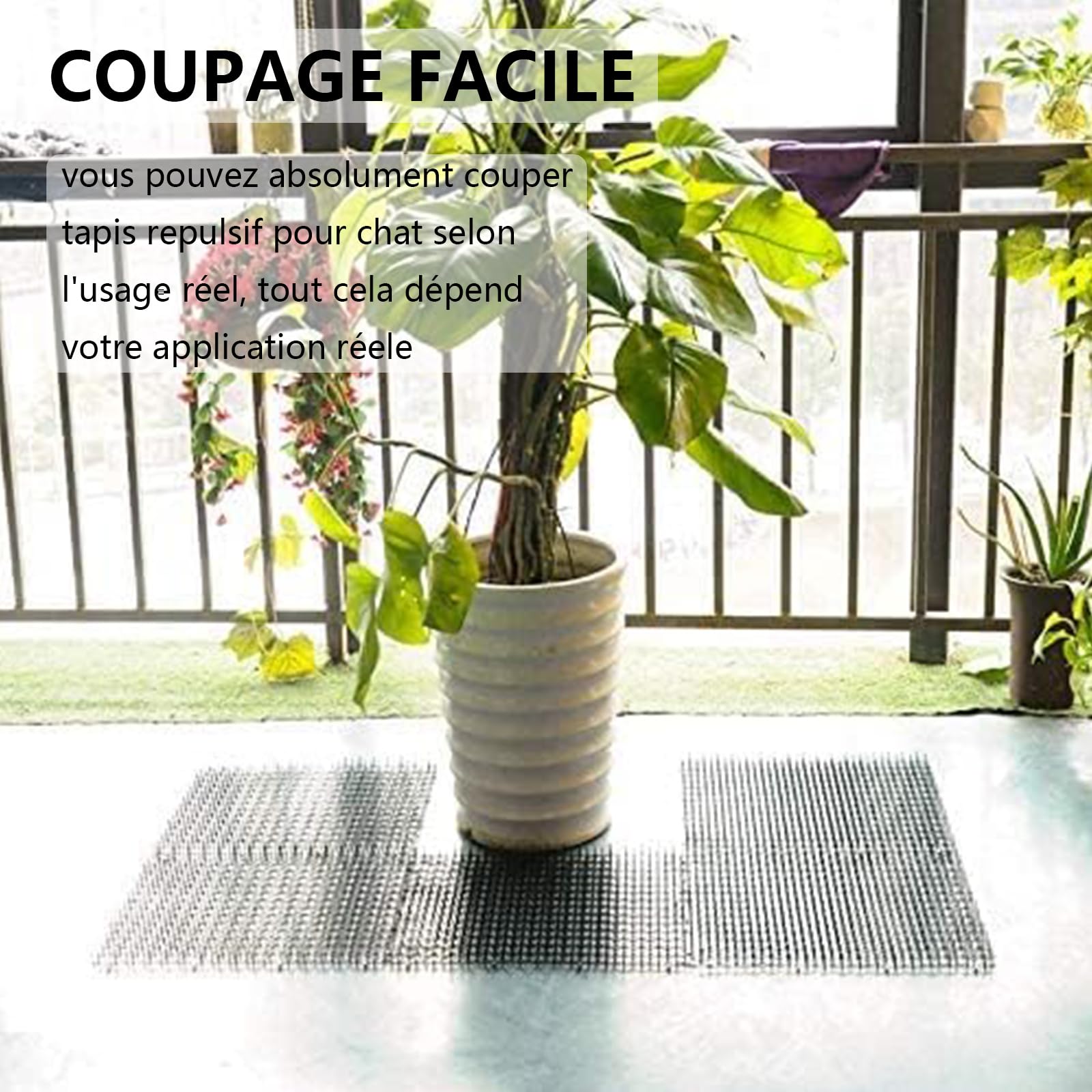JMIATRY 16 Pcs Anti Chat avec Pointe 20x40CM, Tapis Anti Chat, Tapis Anti Chat avec Piquets pour Jardin, Clôtures, Canapé