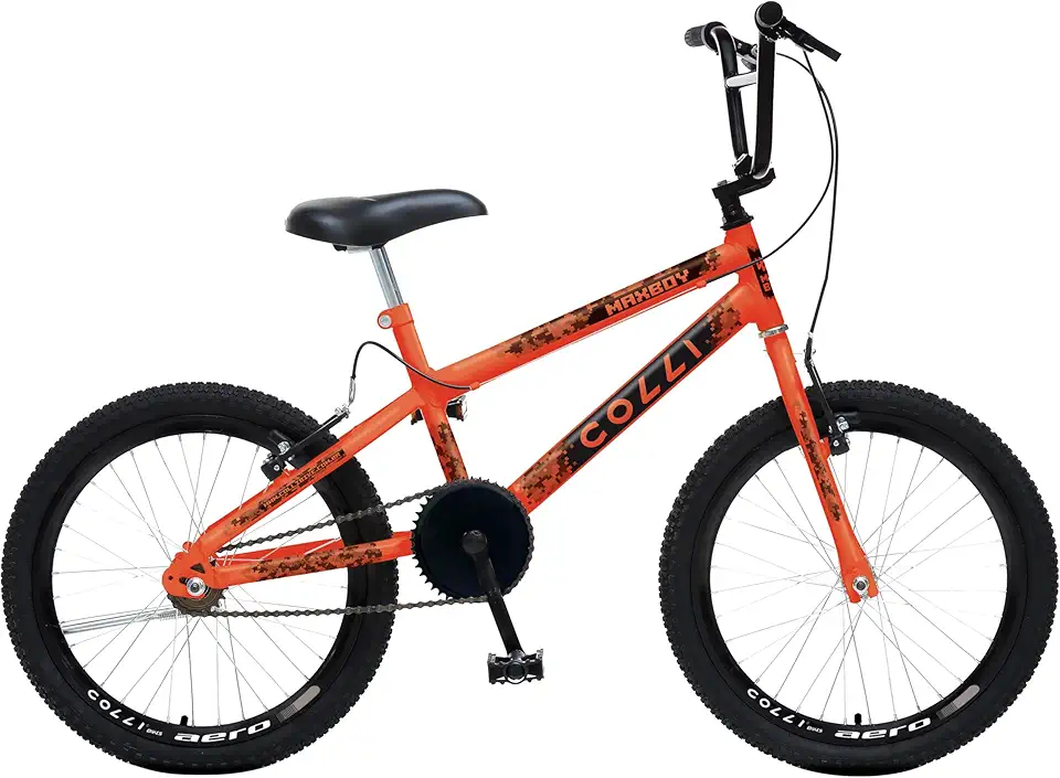 Colli Bike, Bicicleta Max Boy CROSS, Aro 20 S/M 36 Raias, Freios V-Brake Nylon, Descanso Lateral, Aro 20, Roda Livre 1V 18D, Guidão Cross/BMX