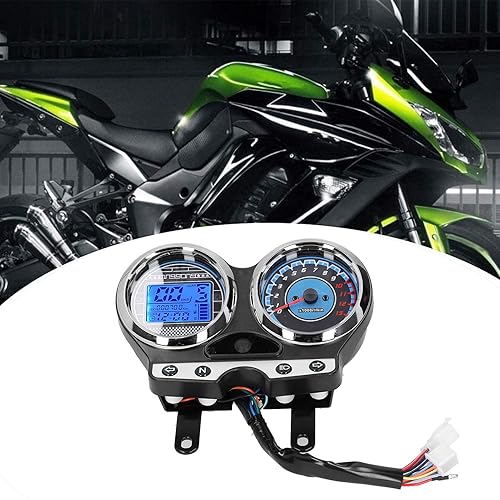 Miniatura 9 de 12V motocicleta LCD medidor velocímetro tacómetro engranaje kilometraje reemplazo para Suzuki EN125-3F EN150 12-16