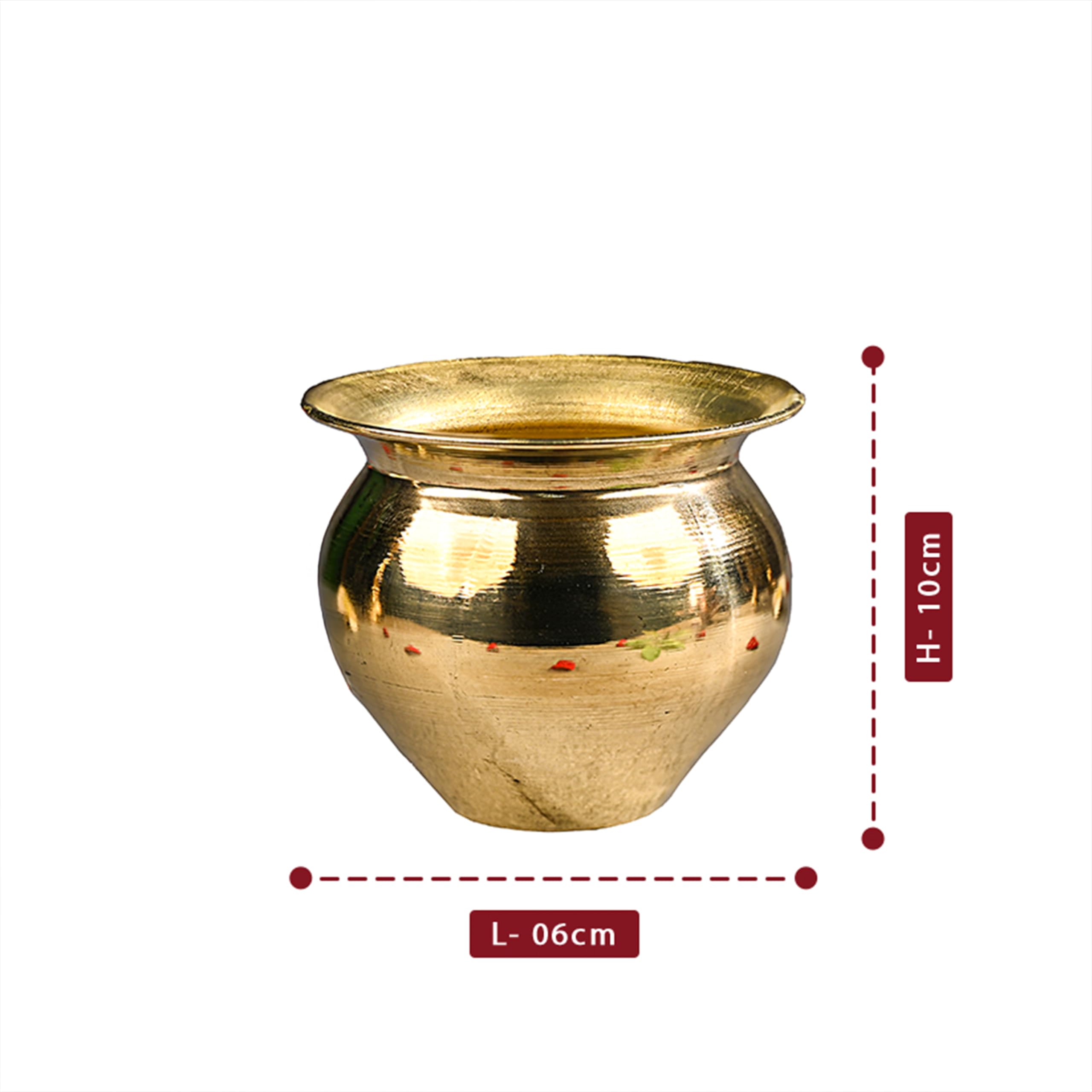 The Divine Tales Handcrafted Brass Kalash Lota for Navaratri Pooja Pot Sacred Hindu Water Pot Premium Kalasam Ghada for Rituals Puja Wedding Festivals Durable Auspicious Pital Pot Home Essentials 2