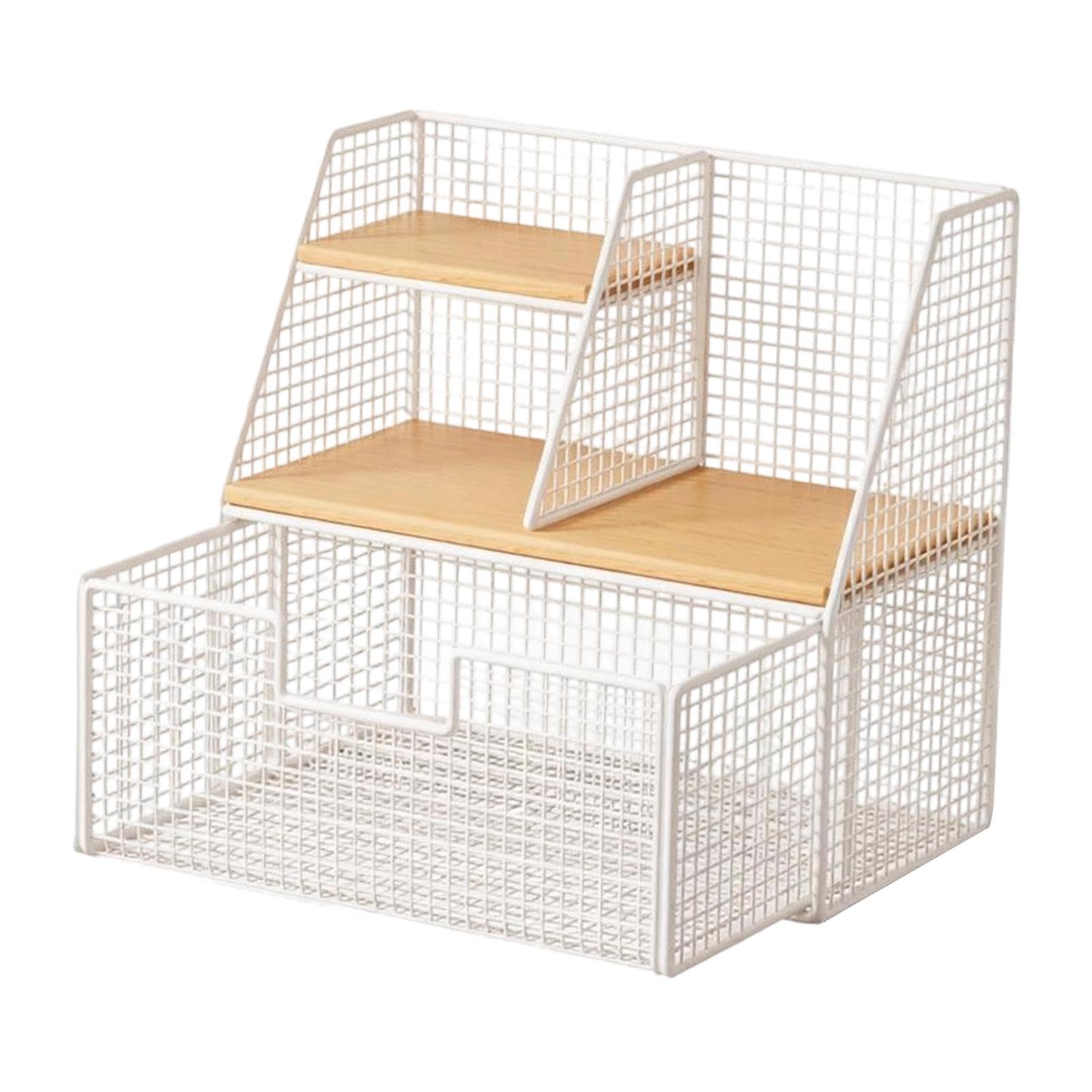 Gralara Organizador de Bolsitas de Té, Soporte para Tazas de Café, Compartimento para Exhibir Bolsitas de Té, Soporte para Guardar Bolsitas de Té en Dormitori, White S, Individual