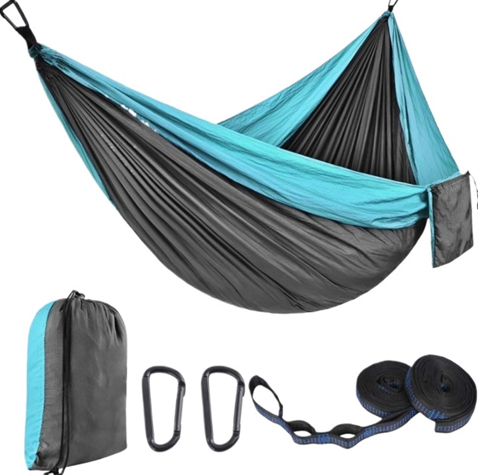 Hammock Hamac Portatif Camping Essentials 118 X 78 Po, Hamac Double pour L'extérieur, La Randonnée Et Les Voyages Hamac Exterieur(D)