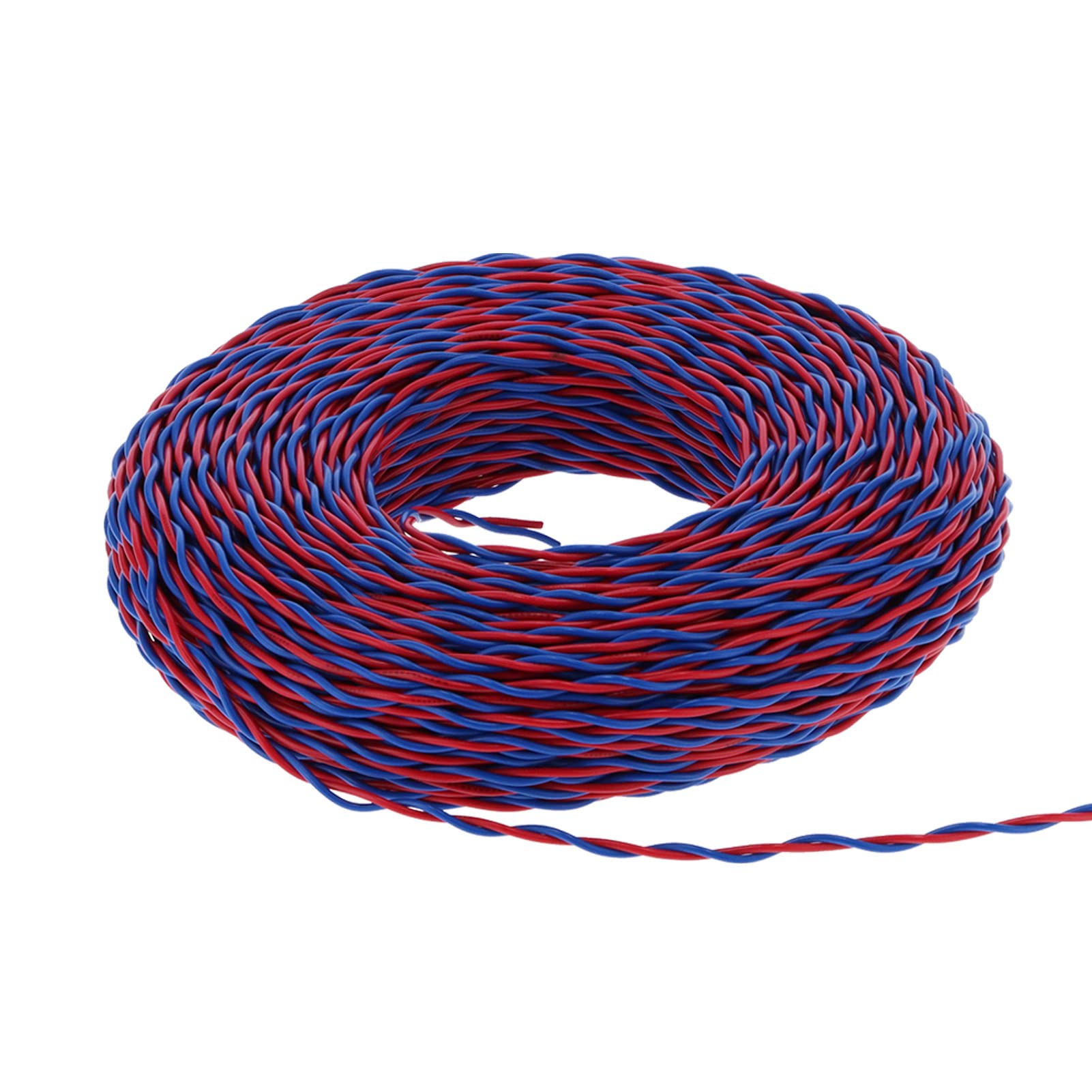 Ausla RVS 2 X 1 Przewód Elektryczny Kabel Izolowany Drut Miedziany 100 M 328,1 Stopy PVC Czerwony Niebieski 56 Gauge AC300V Elastyczny Przewód Przyłączeniowy do Małych Narzędzi Sprzęt AGD Okablowanie