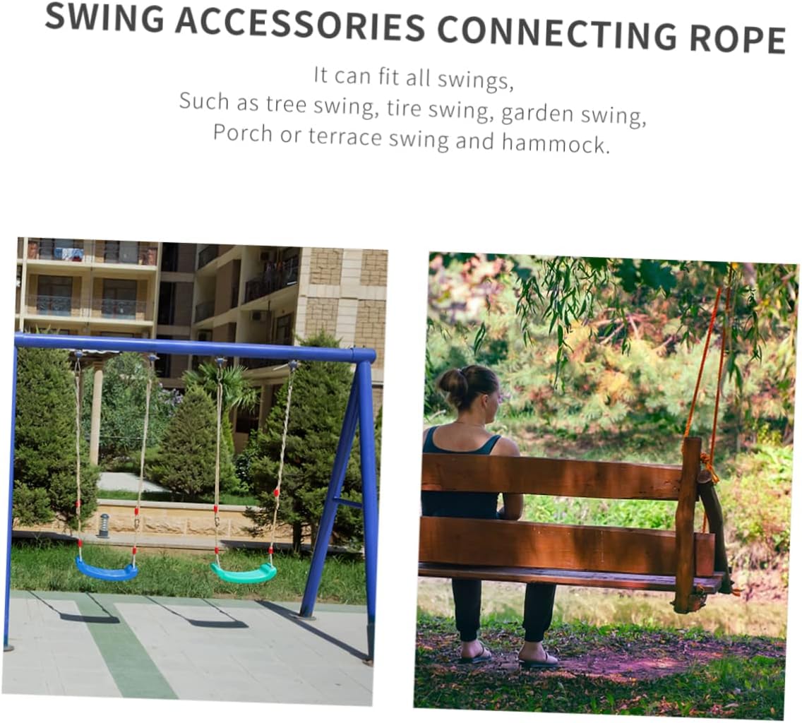 6pcs Swing Rope Tree Swing Straps Hanging Kit Accessories Pp Rope Safe for Boys and Girls Random Color