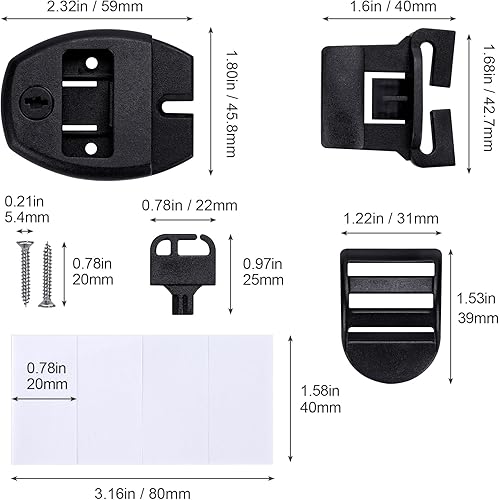 Miniatura 2 de OIIKI 4 juegos de clips para cubierta de bañera de hidromasaje, kit de reparación de pestillo roto para bañera de hidromasaje, 4 cerraduras de clip,