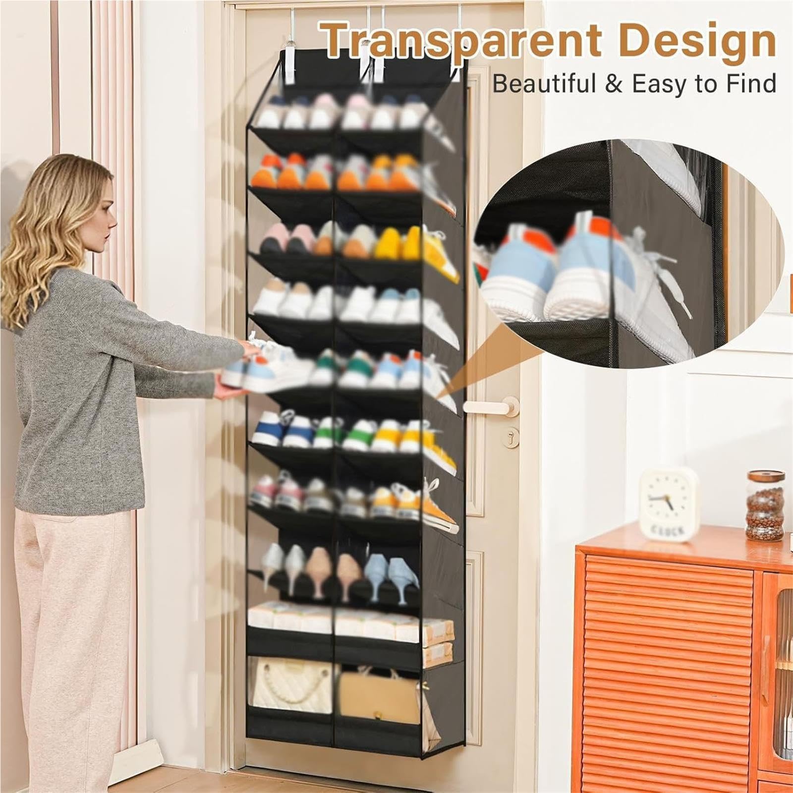 Organizer for scarpe sopra la porta, scarpiera for porta a 10 livelli