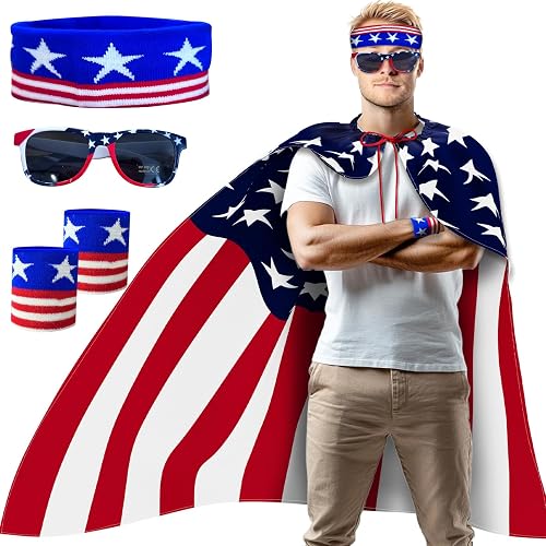 VERONLY 4th of July American Flag Costume Cape
