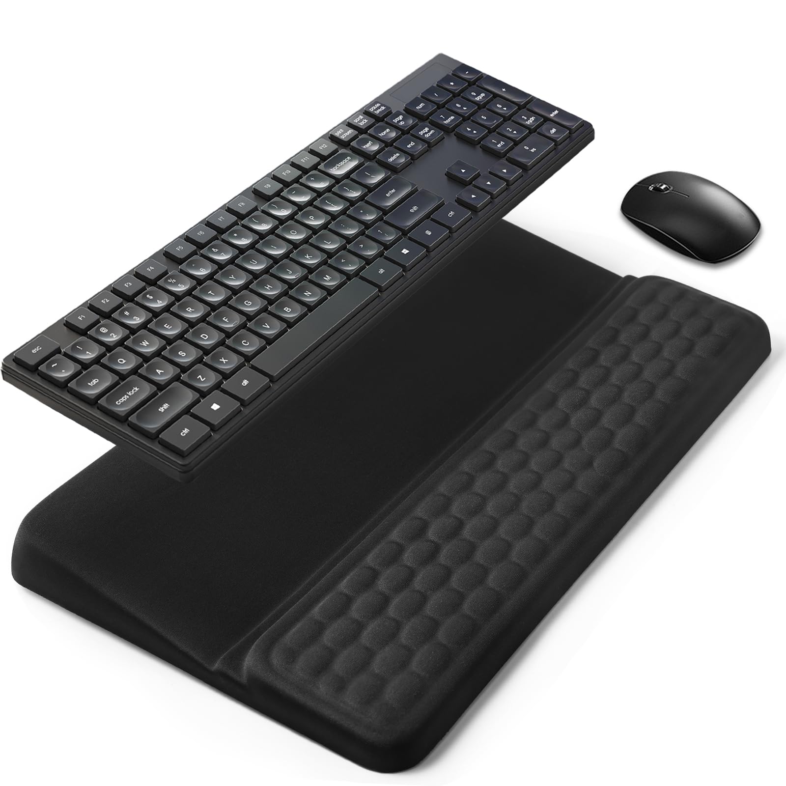 Wrist Rest with Keyboard Stand Ergonomic Keyboard Riser Holder with Memory Foam Wrist Support Pad Desk Cushion Easy
