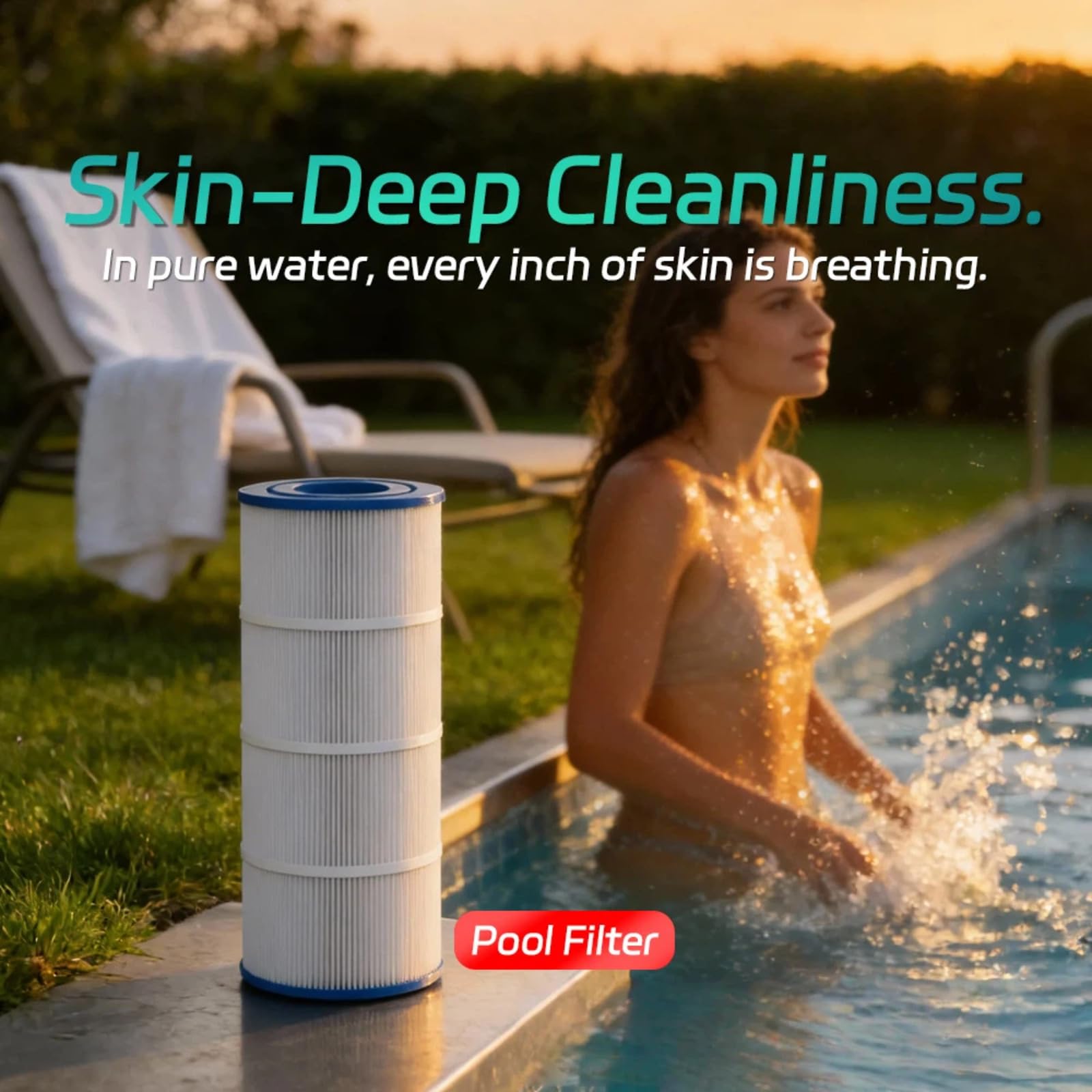 Cartucho de filtro de piscina de repuesto para spa y jacuzzi de alta eficiencia, compatible con múltiples modelos para piscinas enterradas y sobre el suelo