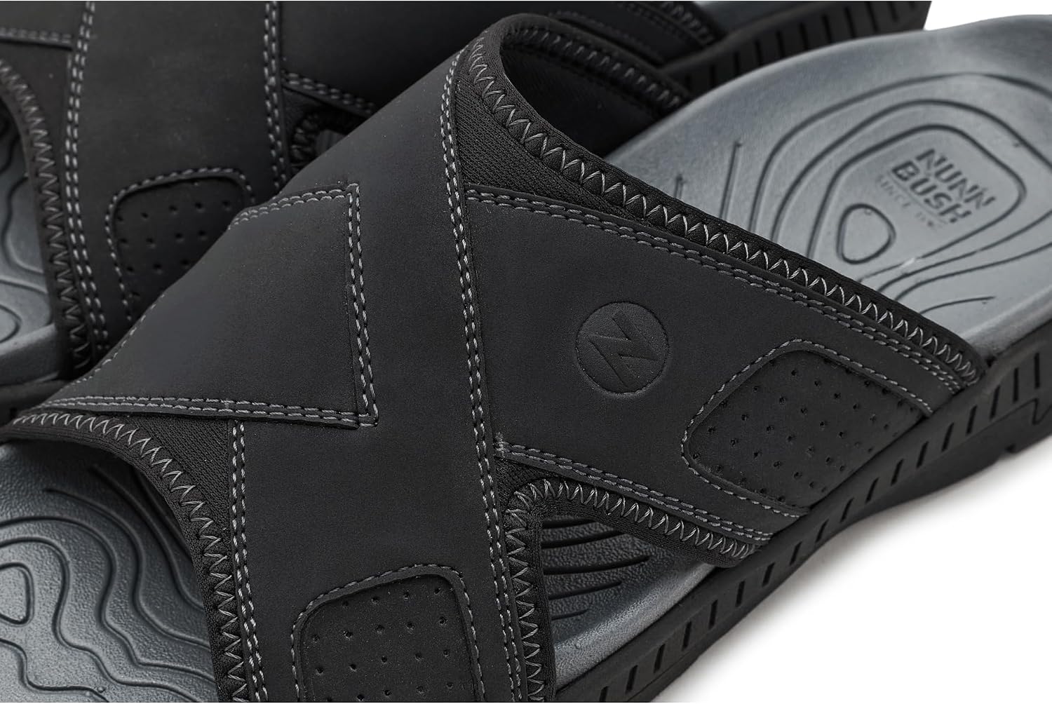 Nunn Bush mens Laguna Slide Sandal Lightweight and Comfortable