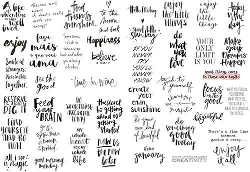 Seasonstorm - Calcomanías precortadas, resistentes a los rayos UV e impermeables con palabras en inglés de bendición y diseño de copos de papel para