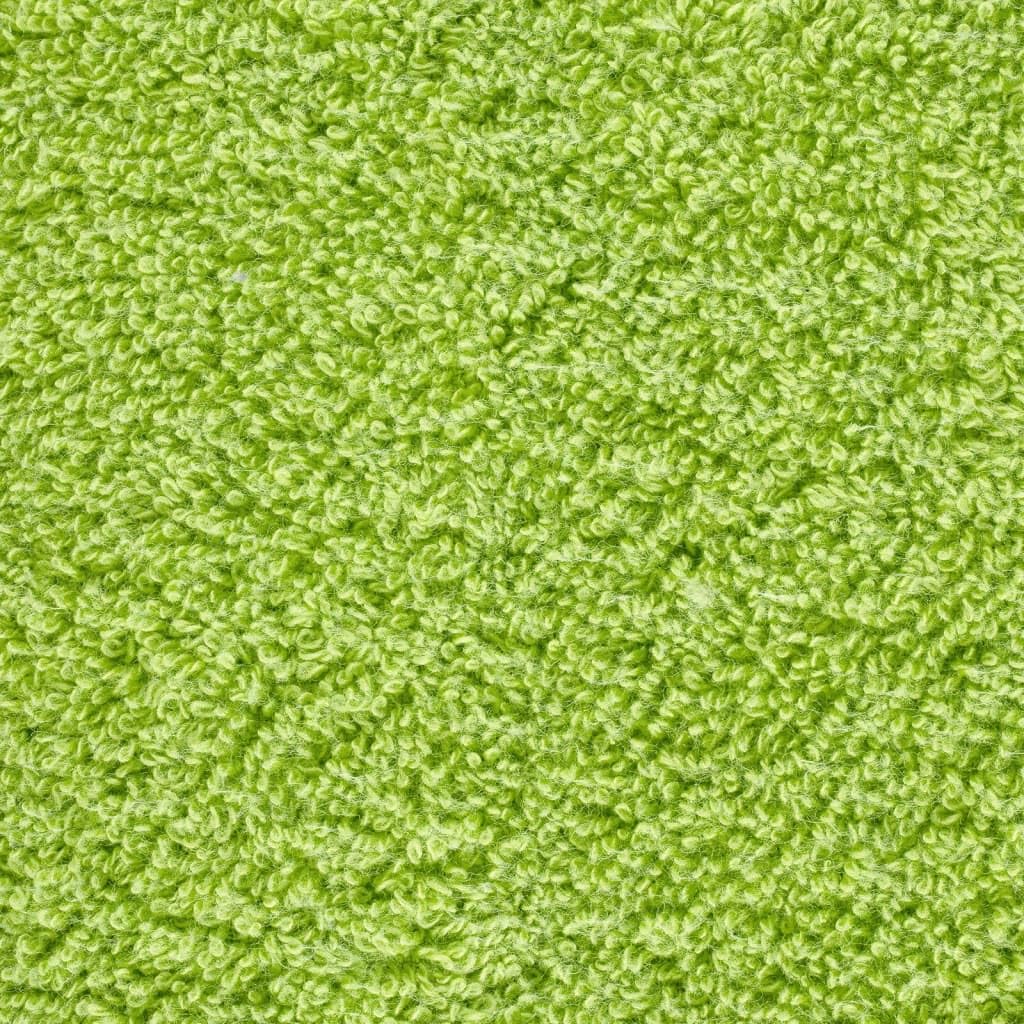 SOLUND Toallas de mano de primera calidad, 10 unidades, color verde manzana, 100 x 200 cm, 600 g/m², toallas de rizo de algodón absorbentes, con lazo para colgar, para baño, playa y bienestar