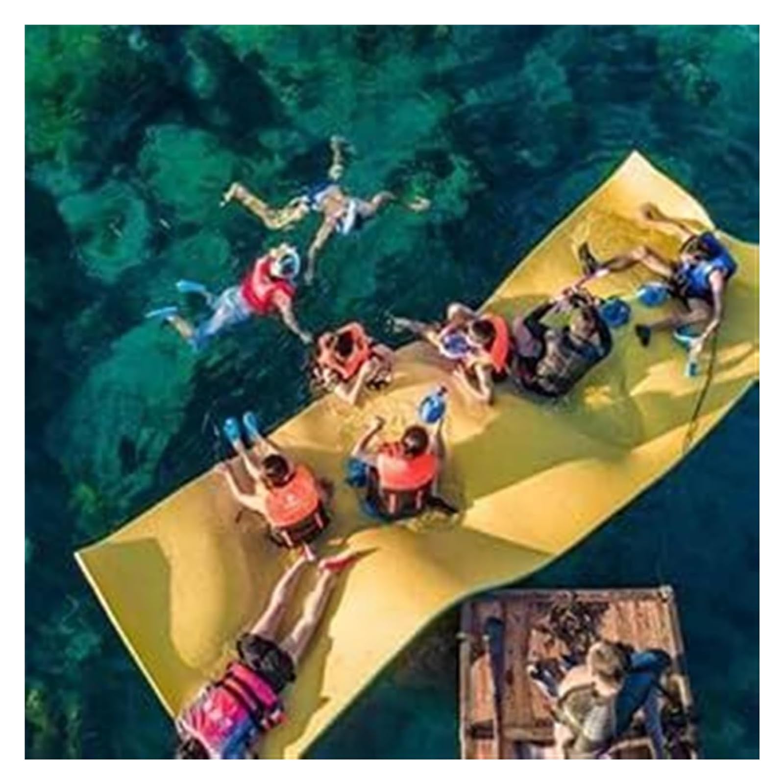 Pływająca mata wodna, odporna na rozdarcie podkładka piankowa XPE na basen, jezioro, plażę, rekreację wodną, trwała pływająca wyspa