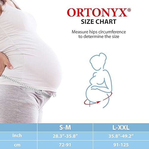 Miniatura 4 de ORTONYX Cinturón de apoyo de maternidad - Espalda, pélvica, cadera, abdomen, alivio del dolor de ciática - Banda para el vientre para mujeres
