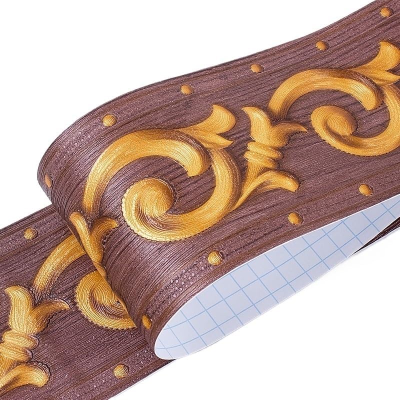 Wallpaper Borders self Adhesive， 5M Waist Lines Wallpaper Bathroom Self Adhesive Skirting Line Decor(4)