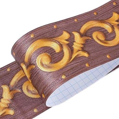 PXAMORTEL Papel Pintado Borde Autoadhesivos, Papel Tapiz Autoadhesivo de 5 m con líneas de Cintura for baño, decoración de zócalos(15)