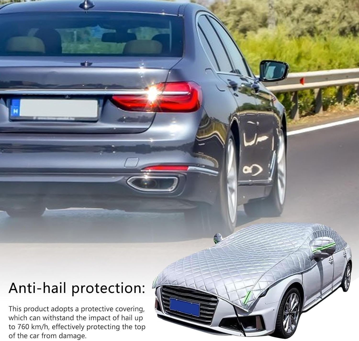 Funda Coche Antigranizo para Subaru XV 2020-2023, Acolchado Exterior Impermeable Transpirable contra Granizo Nieve Heladas y Arañazos