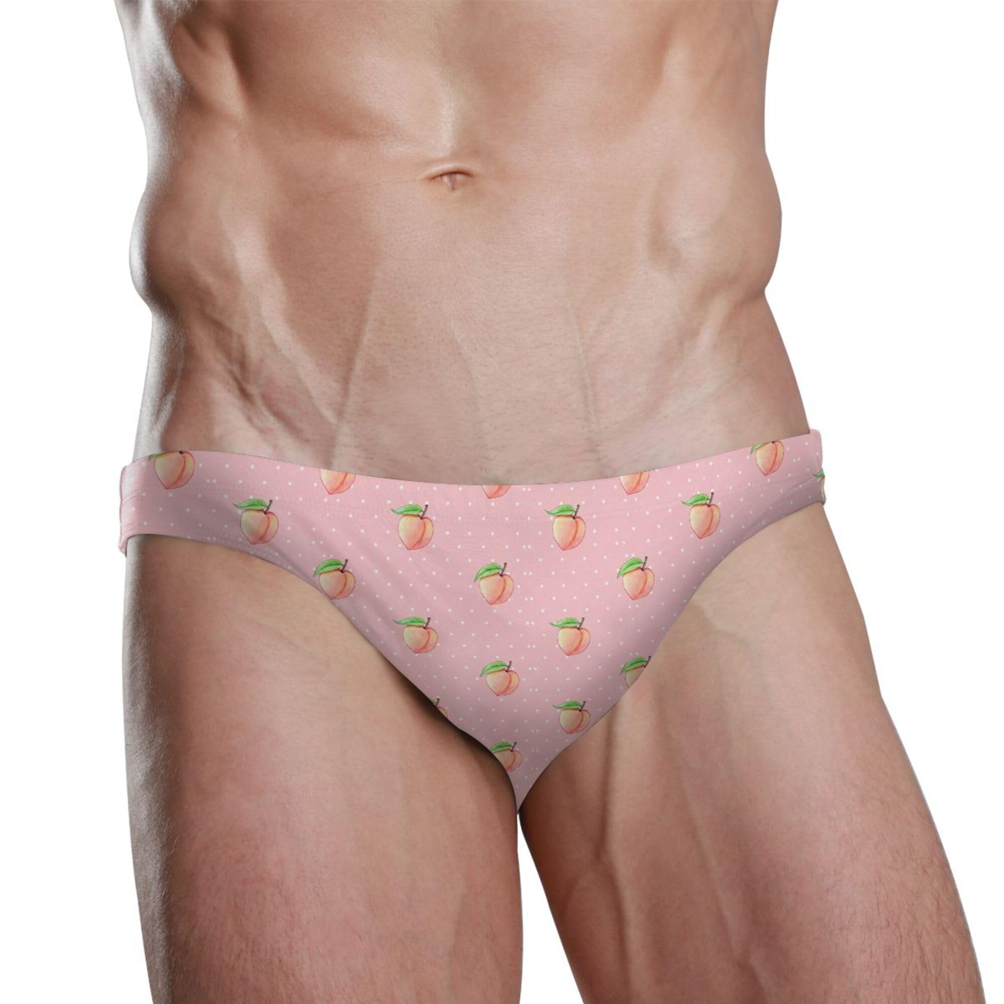 S Husky Pink Peach Swim Briefs for Men Bikini Swimwear Boys Short XXL B0404538