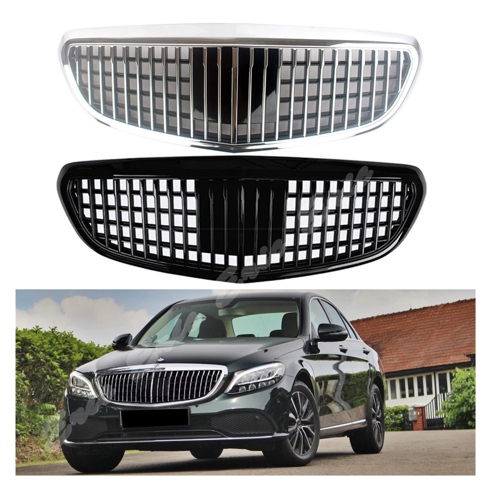 Amazon | フロントグリル メルセデス W205 Cクラス C250 C300 C400 