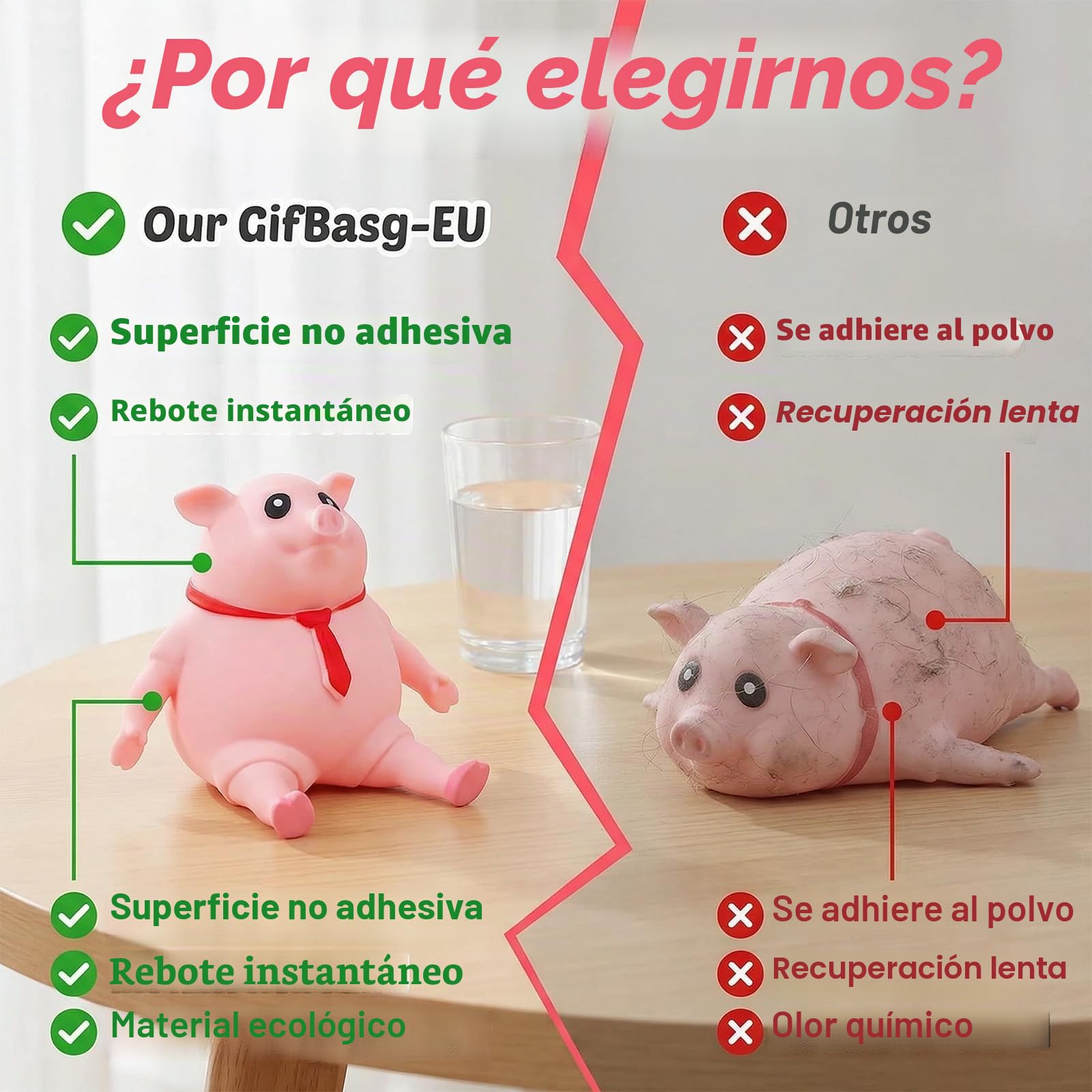 Juguete Anti-Estrés Cerdo Squishy De TPR Suave, Elástico Y Duradero, Pelota Sensorial Para Apretar Y Estirar, Alivio De Ansiedad Para Adultos Y Niños, Ideal Para Oficina Y Hogar