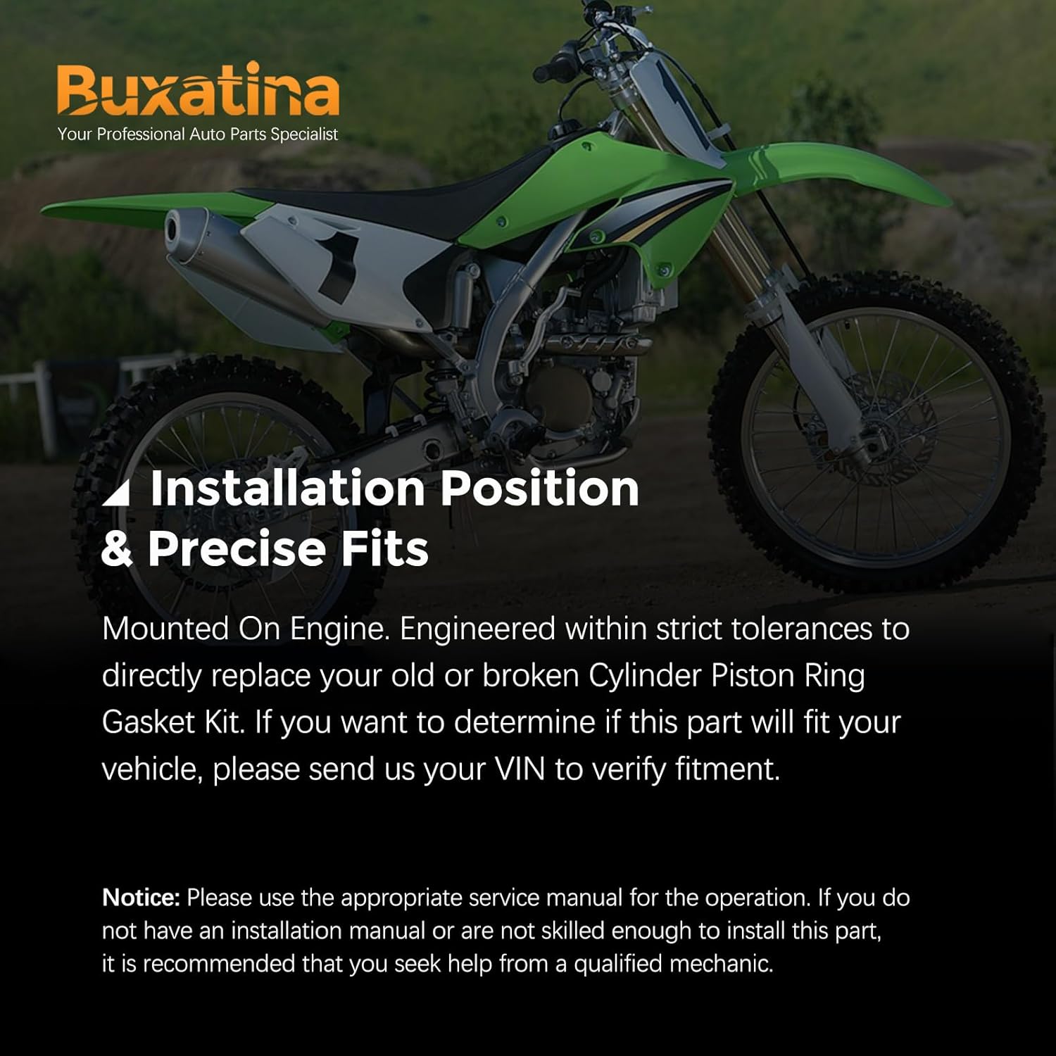 K1100-50005 STD 77mm Cylinder Piston Ring Gasket Kit Fits for Kawasaki KX250F 2004-2008, Fits for Suzuki RM-Z250 2004 2005 2006 Replace# K1100-50037 11005-0005 11005-0037 11005-0069