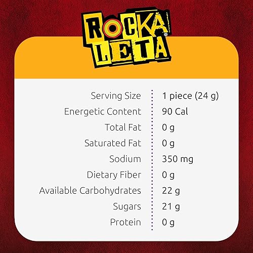 Miniatura 2 de Sonrics Rockaleta Lollipop Chili Capas con Centro de Gomas, Picante, Agriduras, Dulces Paletas, Caja Dispensador de 25.3 oz (Paquete de 8)